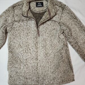 Alpine Sherpa Fleece Hoodie in Gray